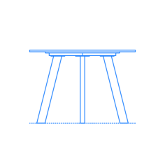 Furniture Dining Tables Blu Dot Right Round Dining Table Contour Svg Vector, Free Vectors File